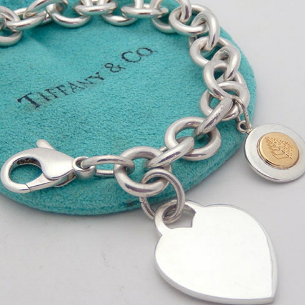 Tiffany Heart Bracelet in Sterling Silver 925 &18K Gold